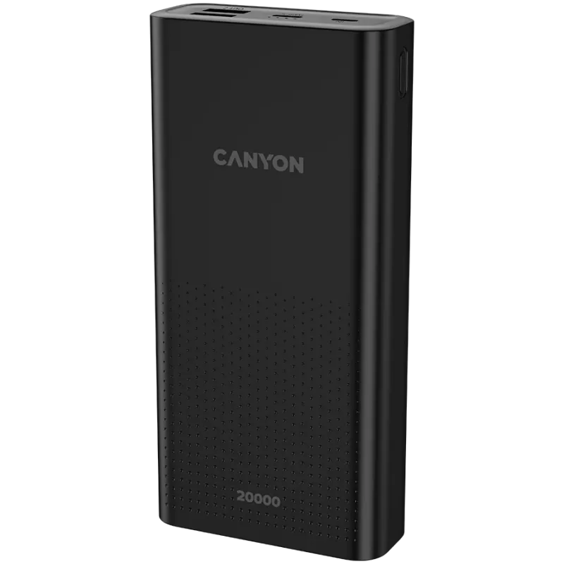 CANYON išorinė baterija PB-2001 20000 mAh juoda