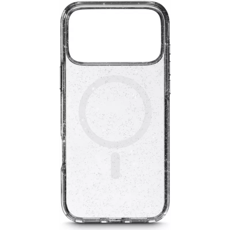 Apsauginis permatomas blizgučių dėklas, skirtas iPhone 17 Pro Max — balti deimantai