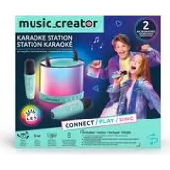 Nešiojamoji mini karaokės stotelė „Canal Toys INF044“ su „Bluetooth“ ryšiu, maitinama baterijomis nešiojamas garsiakalbis mikrofonas