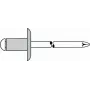 Aklina kniedė GESIPA 5x20 mm didelė jungė, K14, 14.0–15.0 mm tvirtinimo sričiai, pakuotė 250 vnt.
