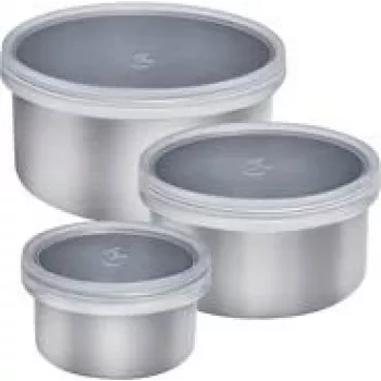 Maisto laikymo indų rinkinys Lurch 240885 — 3 vnt., po 0,4 l, sidabrinis