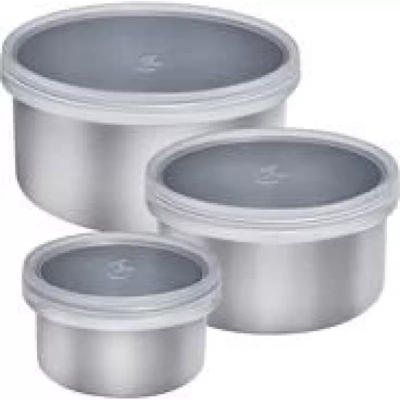 Maisto laikymo indų rinkinys Lurch 240885 — 3 vnt., po 0,4 l, sidabrinis