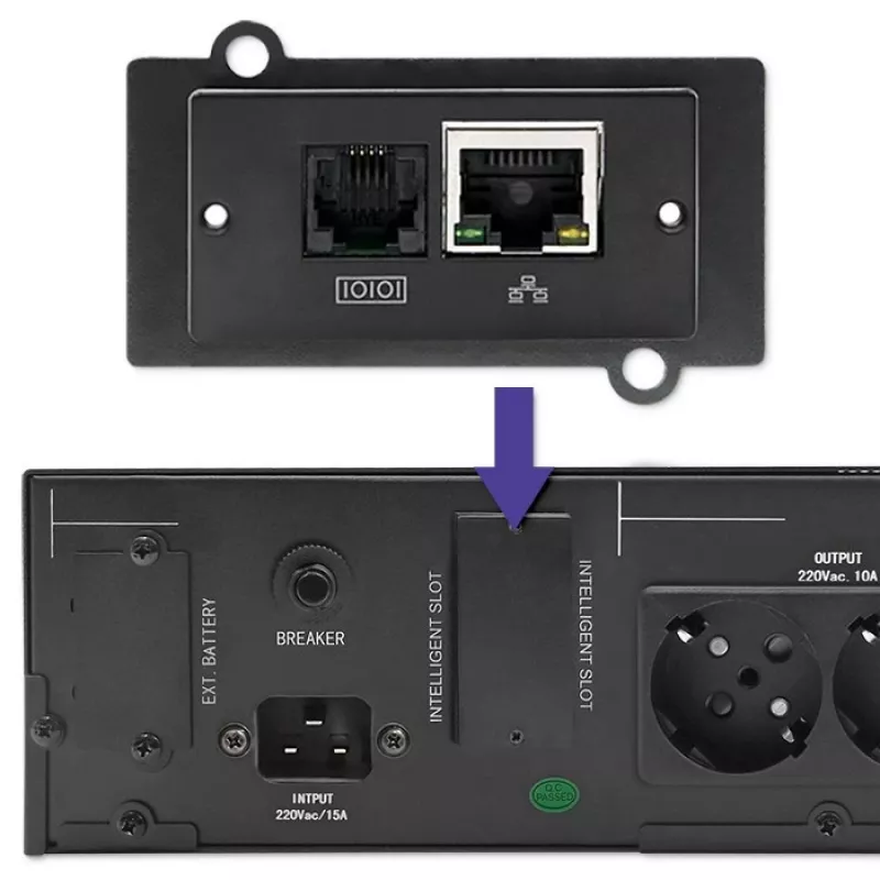 UPS QOLTEC 53946 Line Interactive 2 kVA nepertraukiamo maitinimo šaltinis