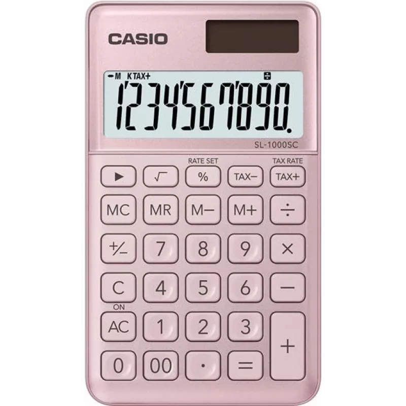 skaičiuotuvas Casio SL-1000SC-PK Kišeninis Pagrindinis Rožinis
