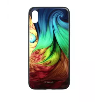 Ekrano apsauginė plėvelė Tellur Cover Glass print, skirta iPhone XS Max — margintas grūdintas stiklas