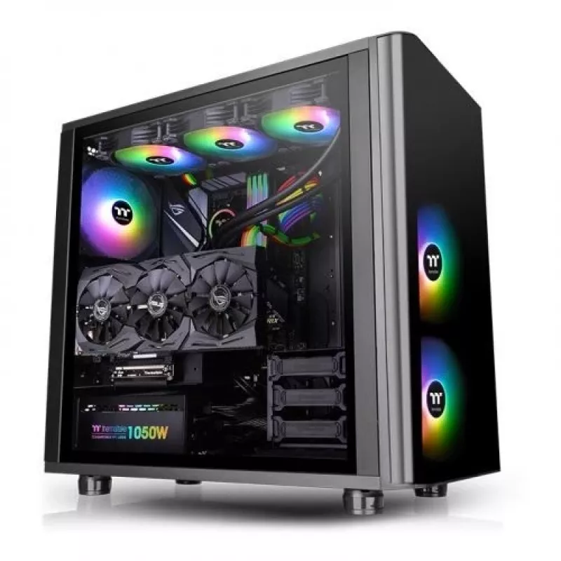 Thermaltake View 31 TG - ARGB Edition - MIDI Tower - ATX - be maitinimo bloko (PS/2) - juoda - USB/Audio