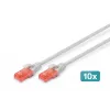 Patch Cord Digitus CAT 6 U/UTP LSZH 0.5m 10 vnt.