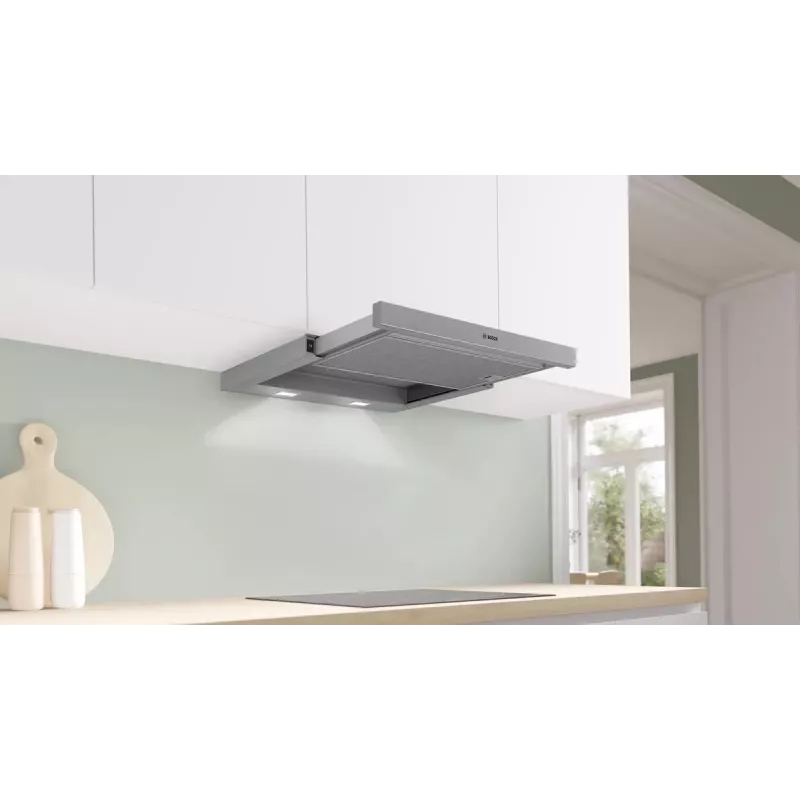 Bosch Serie 2 DFM064W55 gartraukis Pusiau įleidžiamas (ištraukiamas) Metallic, Sidabrinė 394 m³/h