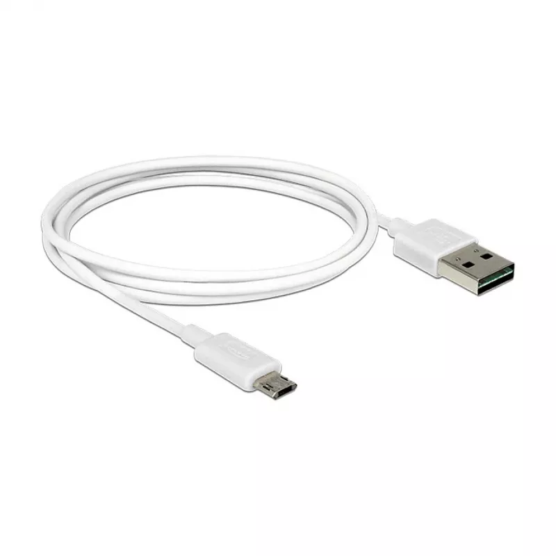 USB laidas DeLOCK 84807 USB 2.0 1 m USB A Micro-USB B Baltas
