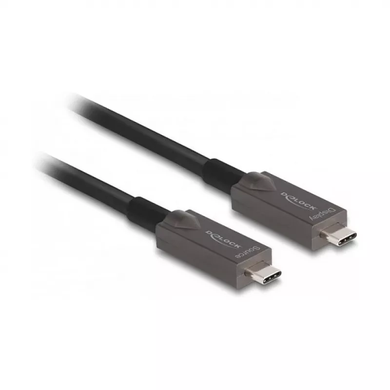 Vaizdo kabelio adapteris DeLOCK 84146 5 m USB Type-C juoda