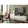 Cama TV spintelė SIGMA 3 180 baltas/baltas blizgus + sonomos ąžuolas