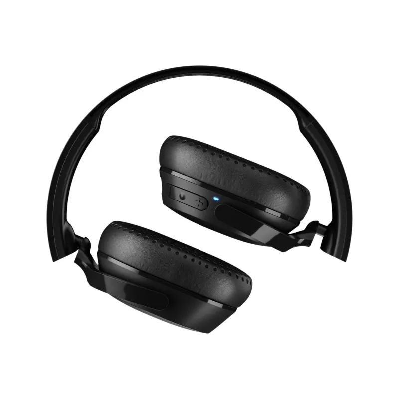 Skullcandy Riff Wireless 2 ausinės, uždedamos ant ausų, įmontuotas mikrofonas, 3,5 mm, USB, juodos, belaidis ryšys