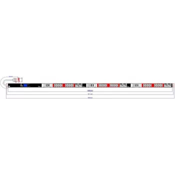 PDU Bachmann BlueNet BN2000ALU maitinimo skirstymo blokas 24x C13 6x C19, montuojamas į stovą