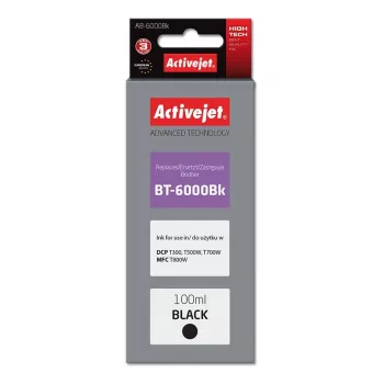 Activejet AB-6000Bk rašalo buteliukas (pakaitalas Brother BT-6000BK; Supreme; 100 ml; juodas)