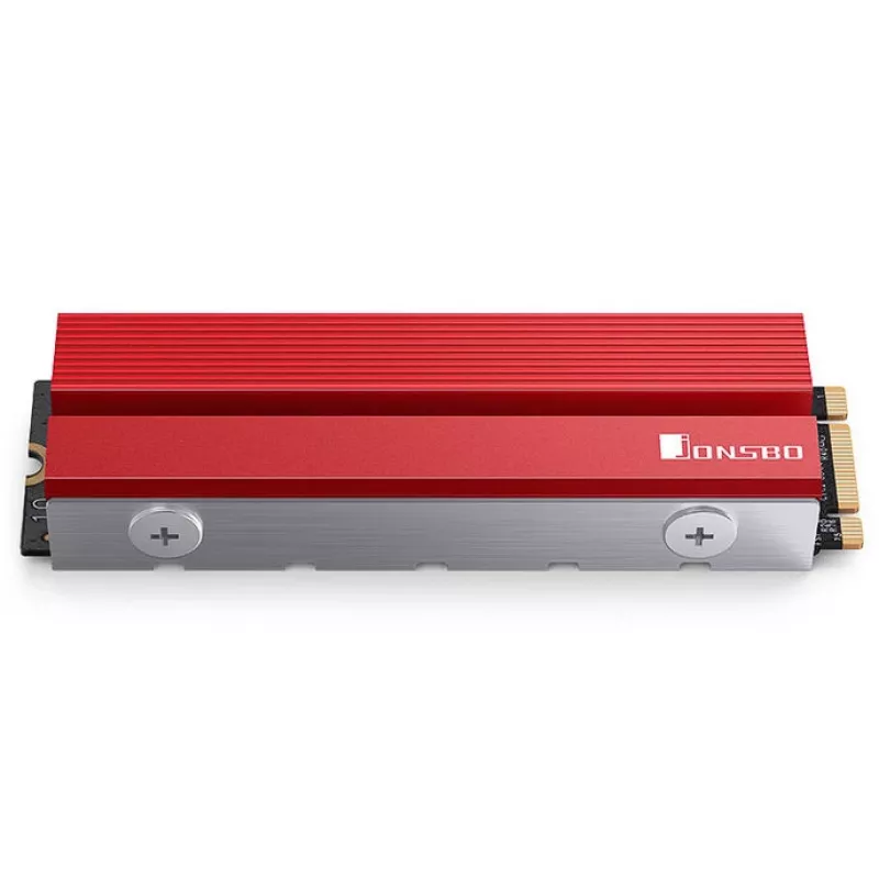 M.2 SSD aušintuvas Jonsbo M.2-6 RED 2280 pasyvus radiatorius 2280 NVMe/SATA diskams