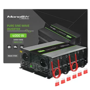 Qoltec Monolith maitinimo adapteris Auto 4000 W Juodas