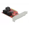 SATA PCI Express x4 kortelė DeLOCK 6 prievadai žemo profilio formos faktorius