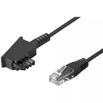 Wentronic Goobay - telefono laidas - TAE-F (V) - RJ-45 (V) - 10 m - juodas (51235)