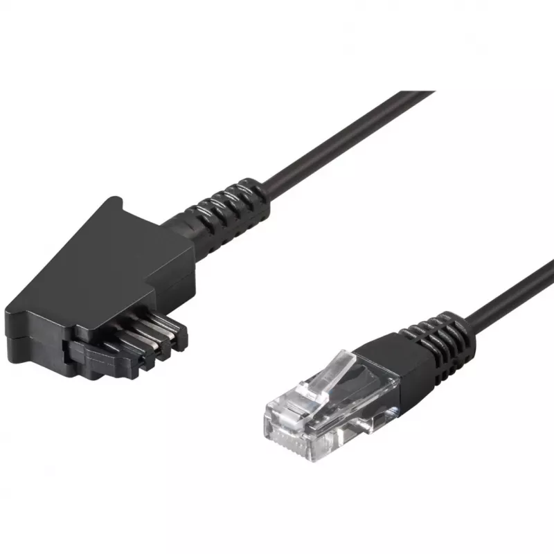 Wentronic Goobay - telefono laidas - TAE-F (V) - RJ-45 (V) - 10 m - juodas (51235)
