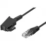 Wentronic Goobay - telefono laidas - TAE-F (V) - RJ-45 (V) - 10 m - juodas (51235)