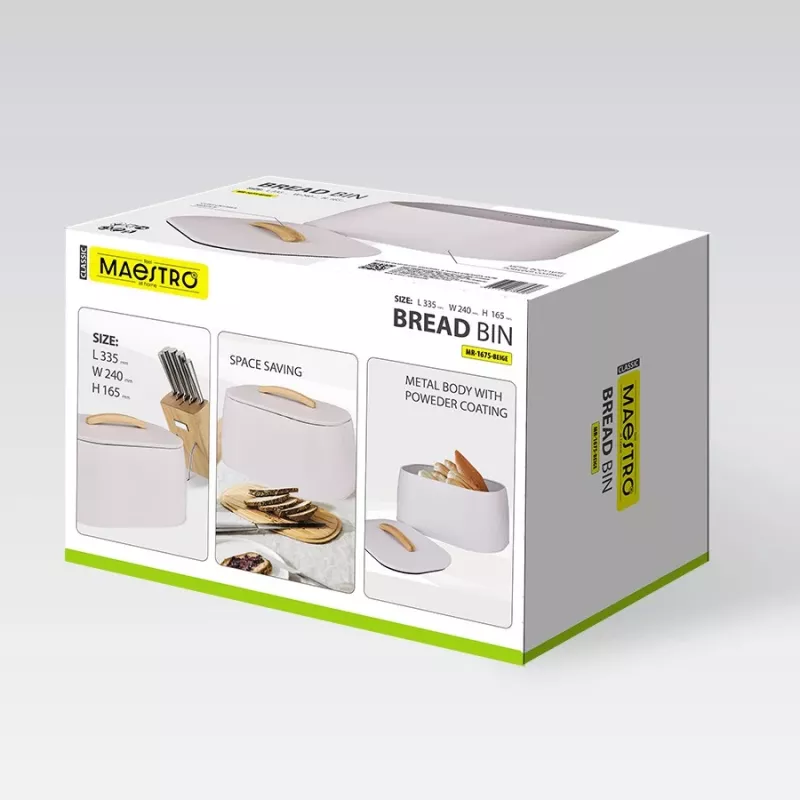 Breadbox Maestro MR-1675-BEIGE smėlio spalvos duonos laikymo dėžutė