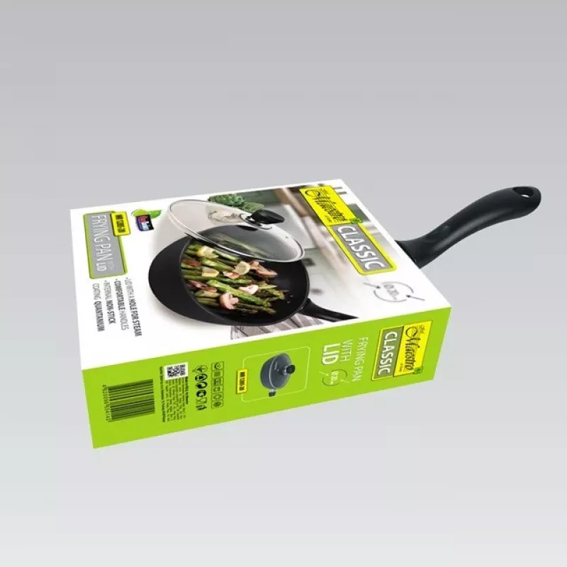 Maestro MR-1205-28 keptuvė su dangčiu, 28 cm, juoda