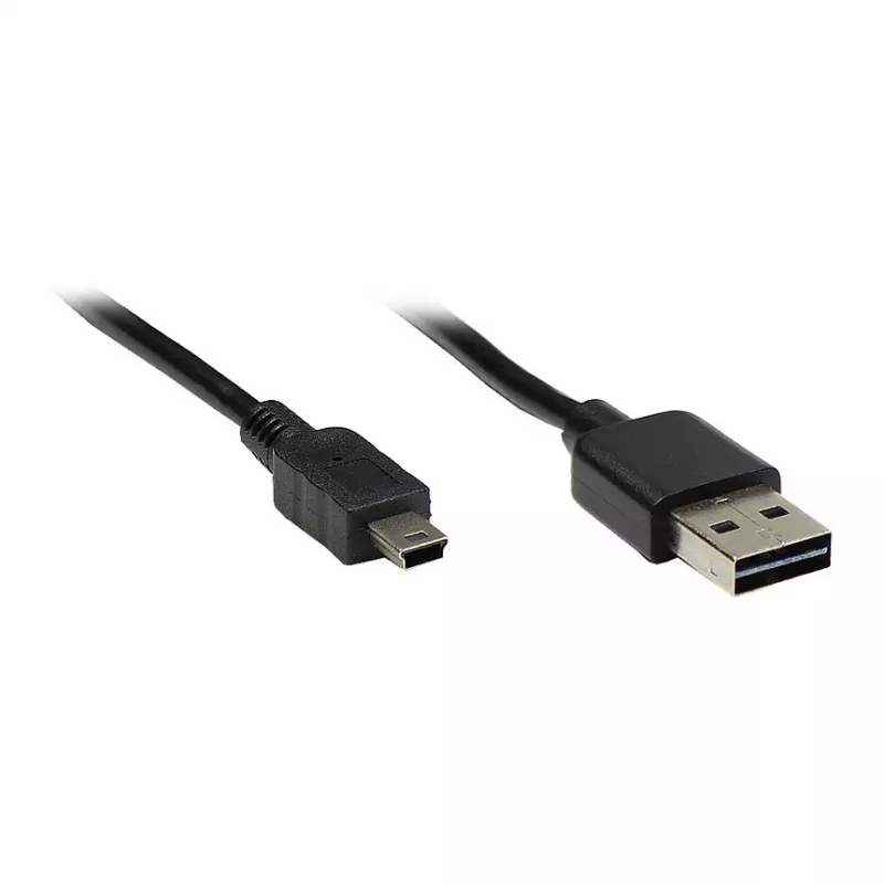 GoodConnections jungiamasis kabelis USB 2.0 EASY kištukas A į Mini-B kištuką, juodas, 1 m,