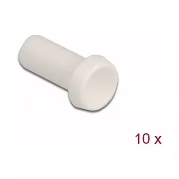 Šviesolaidžių dulkių dangtelis DeLOCK 86845 10 vnt. balti