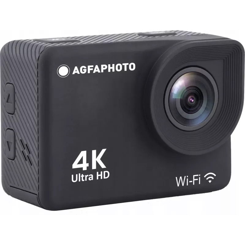 AgfaPhoto Action Cam Action Cam 4K, vandeniui atspari, Wi-Fi, sulėtintas vaizdas / laiko intervalas (AC9000BK)
