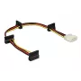 DeLOCK - Maitinimo šaltinis - vidinis maitinimo šaltinis, 4 kontaktų (S) į SATA maitinimą (R) - 40cm - Įvairių spalvų (60142)