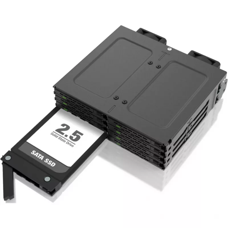 Išorinis diskų dėklas IcyBox MB038 serijai – modelis MB038TP-B, juodas, suderinamas su MB038