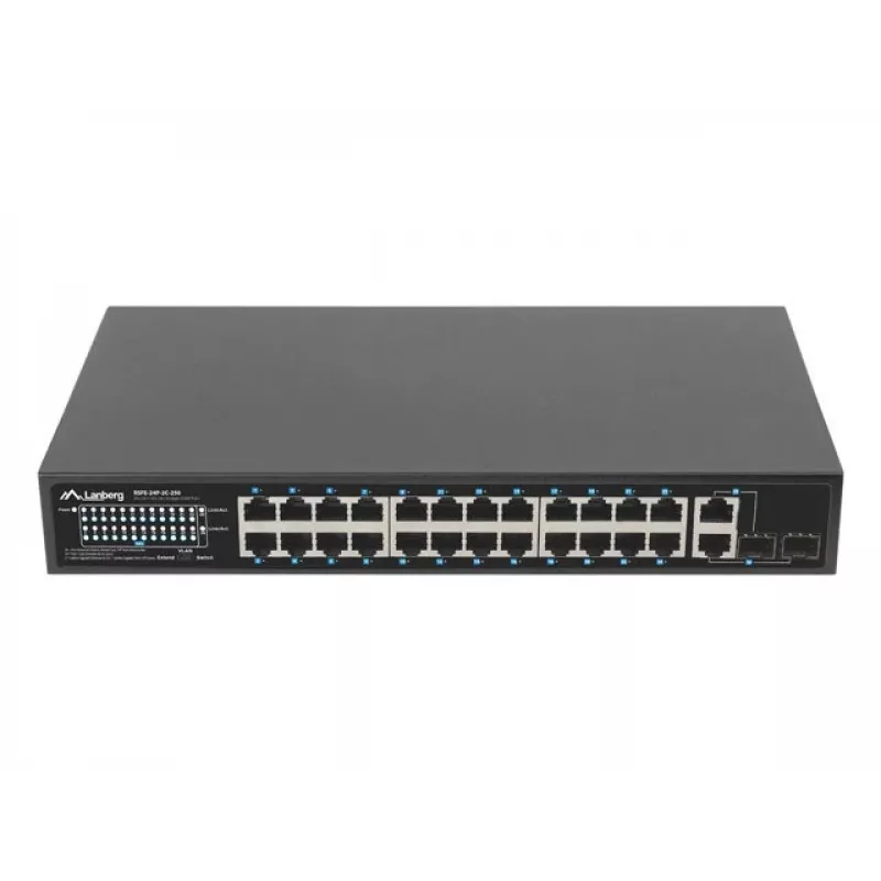 Lanberg RSFE-24P-2C-250 tinklo komutatorius nevaldomas Gigabit Ethernet (10/