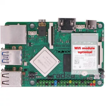 Vienos plokštės kompiuteris ALLNET Radxa Rock 3A 2GB RK3568 Quad-core Cortex-A55 2GHz