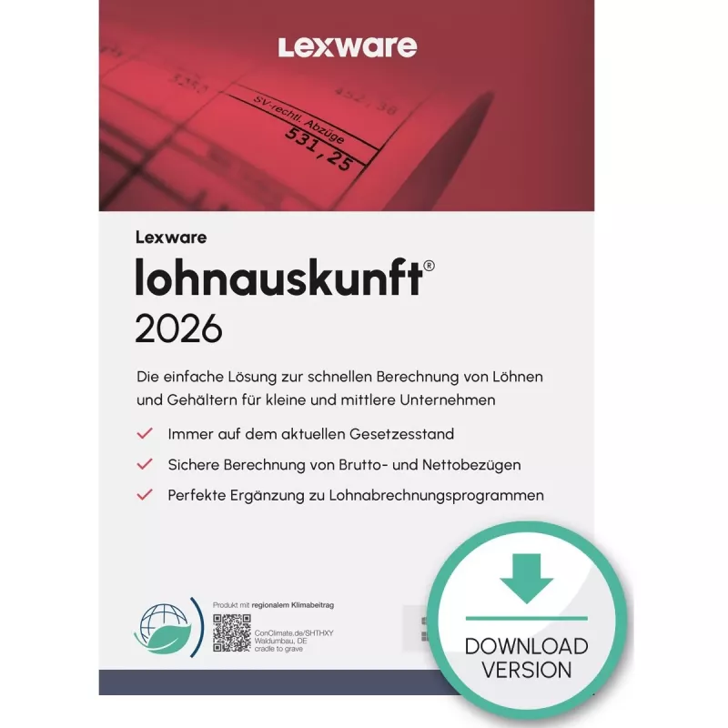 Lexware lohnauskunft 2025 Finansinė analizė 1 licencija (-os) 1 metai (-ų)