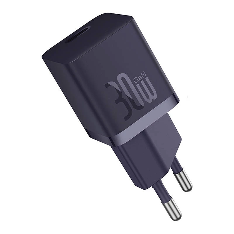 Kroviklis Baseus GaN5 30W Mini Universalus Violetinis AC Greitas įkrovimas Vidinis