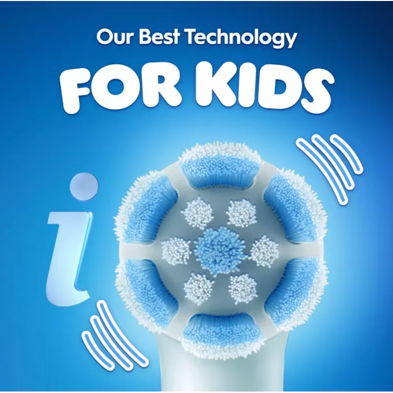 Oral-B elektrinis dantų šepetėlis su kelioniniu dėklu, 6Y+ | iO Kids Disney Stitch | Įkraunamas | Vaikams | Įtrauktų šepetėlių antgalių skaičius 1 | Dantų valymo režimų skaičius 3