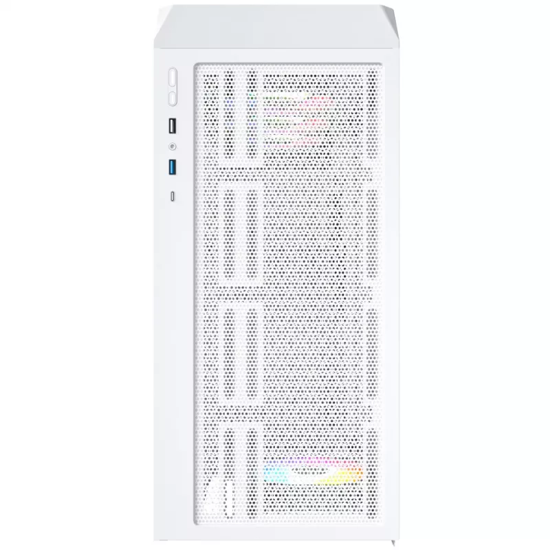 PC korpusas Montech X5 Midi Tower baltas ATX 3x140 mm ventiliatoriai