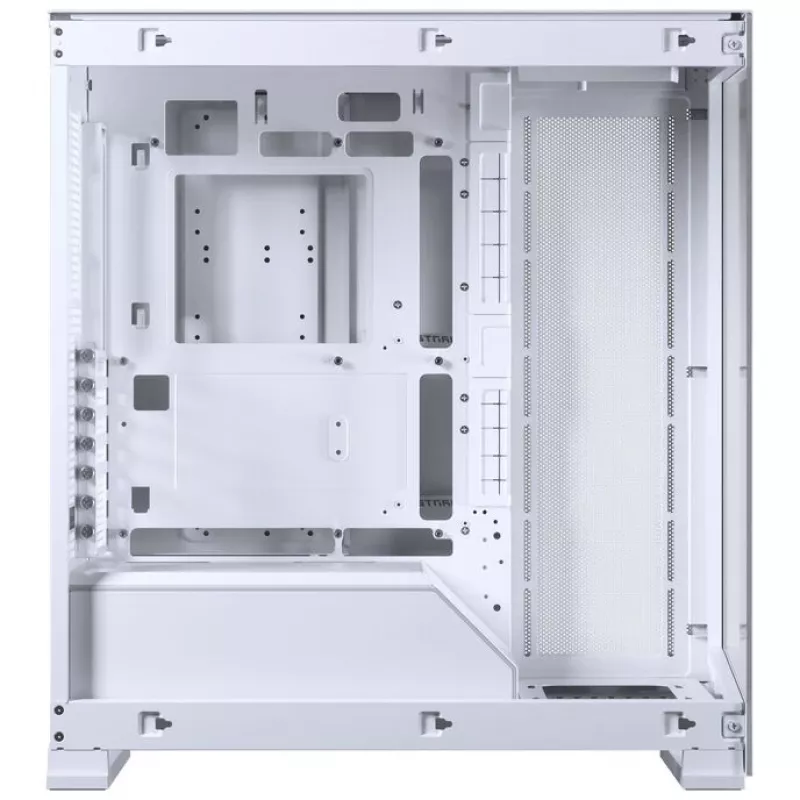 PHANTEKS NV-Series NV5 MK2 ATX korpusas, grūdintas stiklas, DRGB - matinė balta + 3 vnt. M25 Gen2 PWM D-RGB ventiliatorių rinkinys su atvirkštine menčių kryptimi + 1x įprastas ventiliatorius - 120 mm