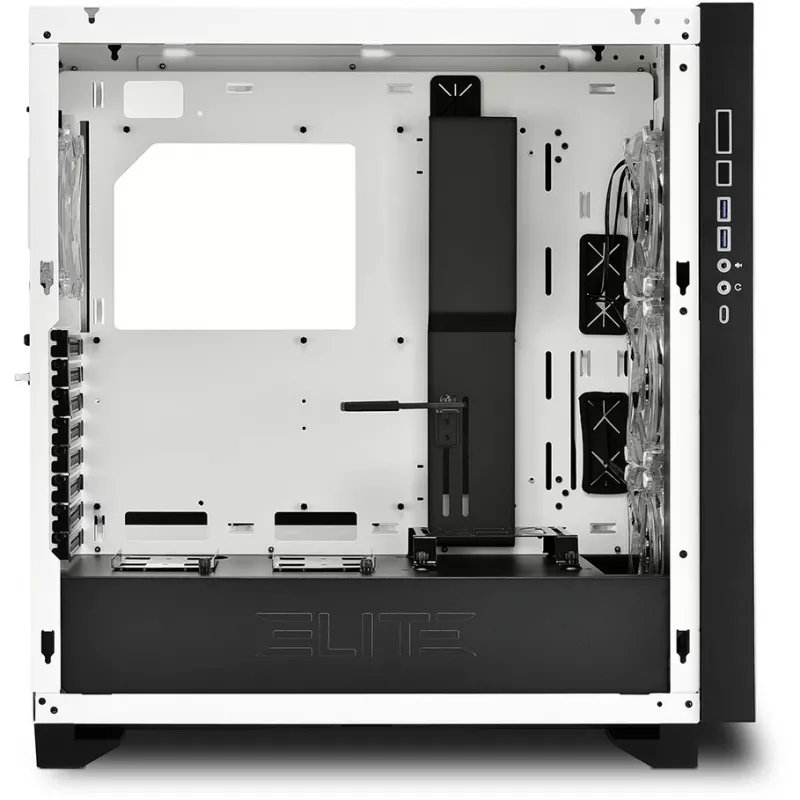 Sharkoon ELITE SHARK CA300H - Bokštas - PC - Baltas - ATX - EATX - micro ATX - Mini-ITX - Metalas - Grūdintas stiklas - Žaidimams