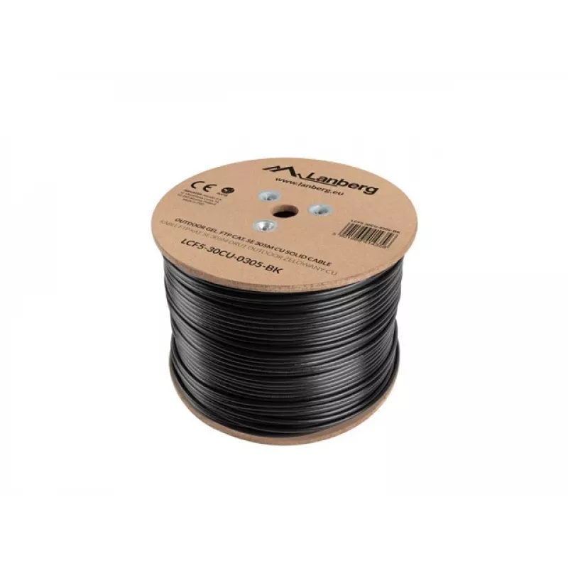 Tinklo kabelis Lanberg LCF5-30CU-0305-BK RJ45 Cat5e 305 m Juoda
