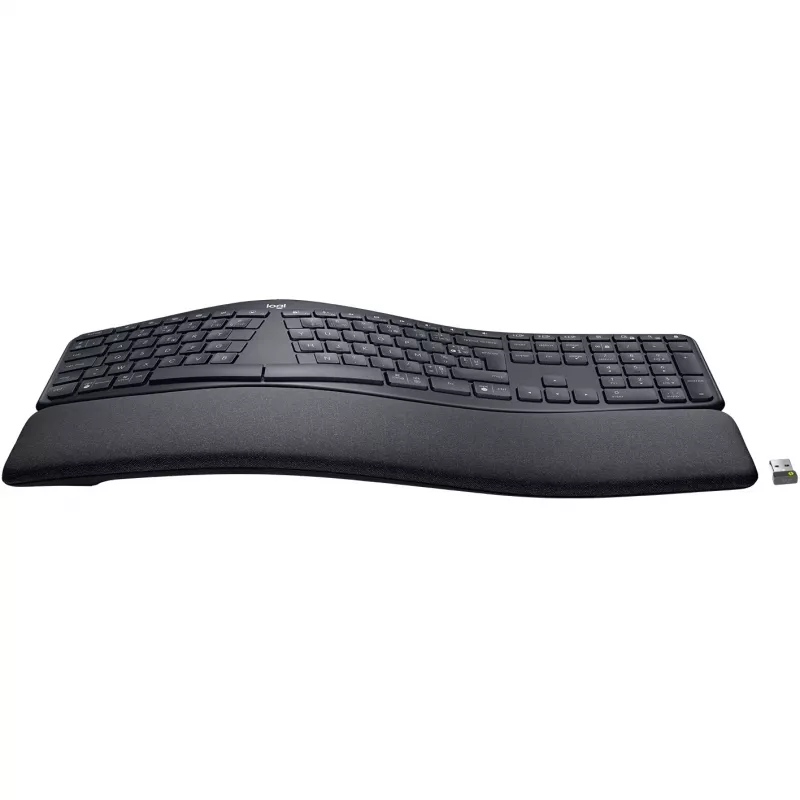 „Logitech ERGO K860 for Business“ viso dydžio belaidė AZERTY klaviatūra