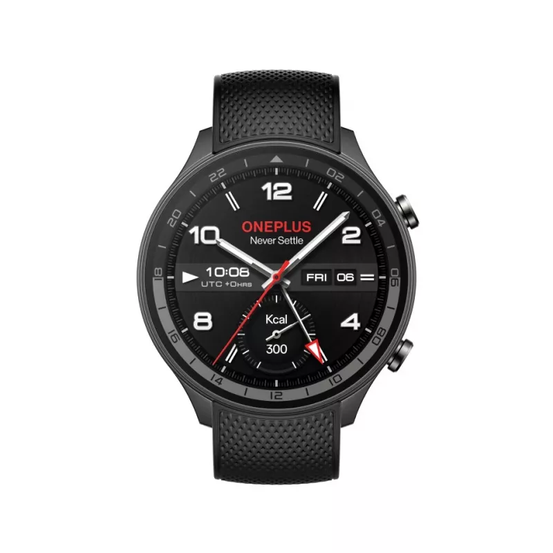 Išmanusis laikrodis ONEPLUS Watch 2R 46 mm AMOLED 1,43 colio 466×466 2 GB RAM 32 GB 500 mAh Pilkas Silikonas/Nerūdijantis plienas Wi‑Fi GPS Wear OS