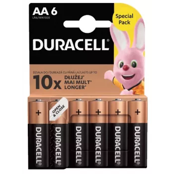 Baterijų rinkinys Duracell Basic AA / LR6 — 6 vienetai (šarminės)