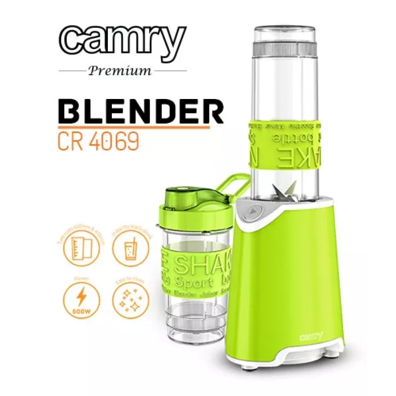 Camry CR 4069 blenderis 600 L Maisto gaminimo blenderis Žalias, Skaidrus, Baltas 500 W