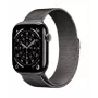 Apple Watch Series 11 GPS + Cellular 42mm Slate Titanium Case with Slate Milanese Loop