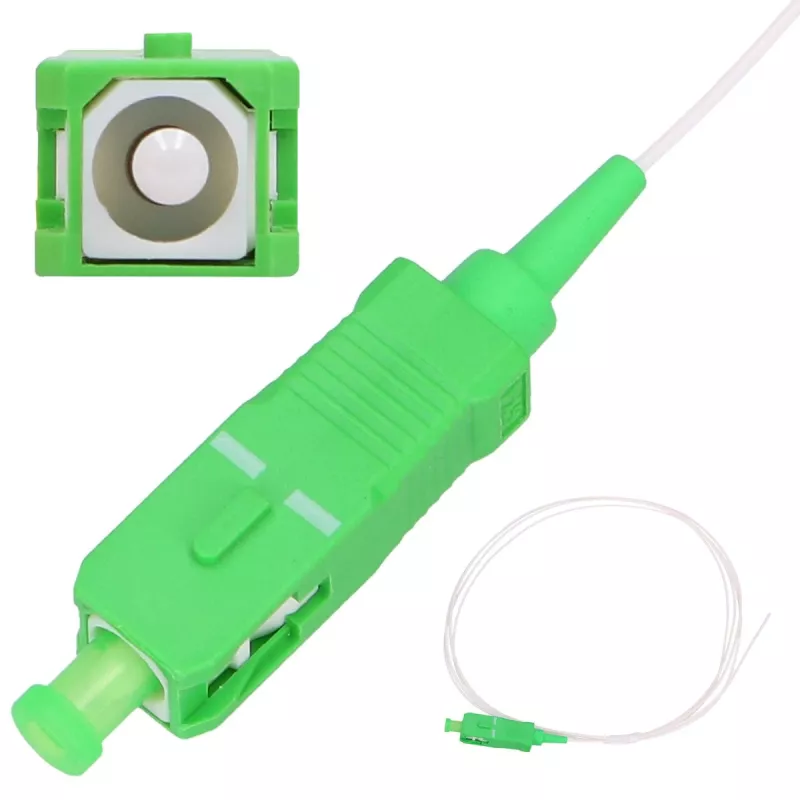 Pigtail SC/APC vienmodis Extralink G.657.A1 900µm FTTH 1,5 m, Easy strip, baltas