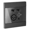 AUDAC WP225/B sieninis pultas, XLR mikrofono + 3,5 mm lizdas, Bluetooth, juoda