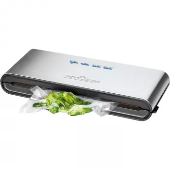 ProfiCook PC-VK 1080 - Vakuuminis sandariklis (plastikiniams maišeliams) - 120 W - Nerūdijantis plienas / Juoda (501080)