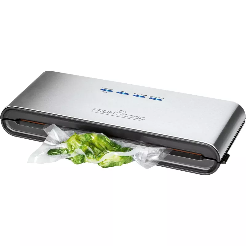 ProfiCook PC-VK 1080 - Vakuuminis sandariklis (plastikiniams maišeliams) - 120 W - Nerūdijantis plienas / Juoda (501080)