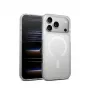 Crong Hybrid Matte Magnetic MagSafe dėklas, skirtas iPhone 17 Pro Max — PC+TPU, peršviečiama balta